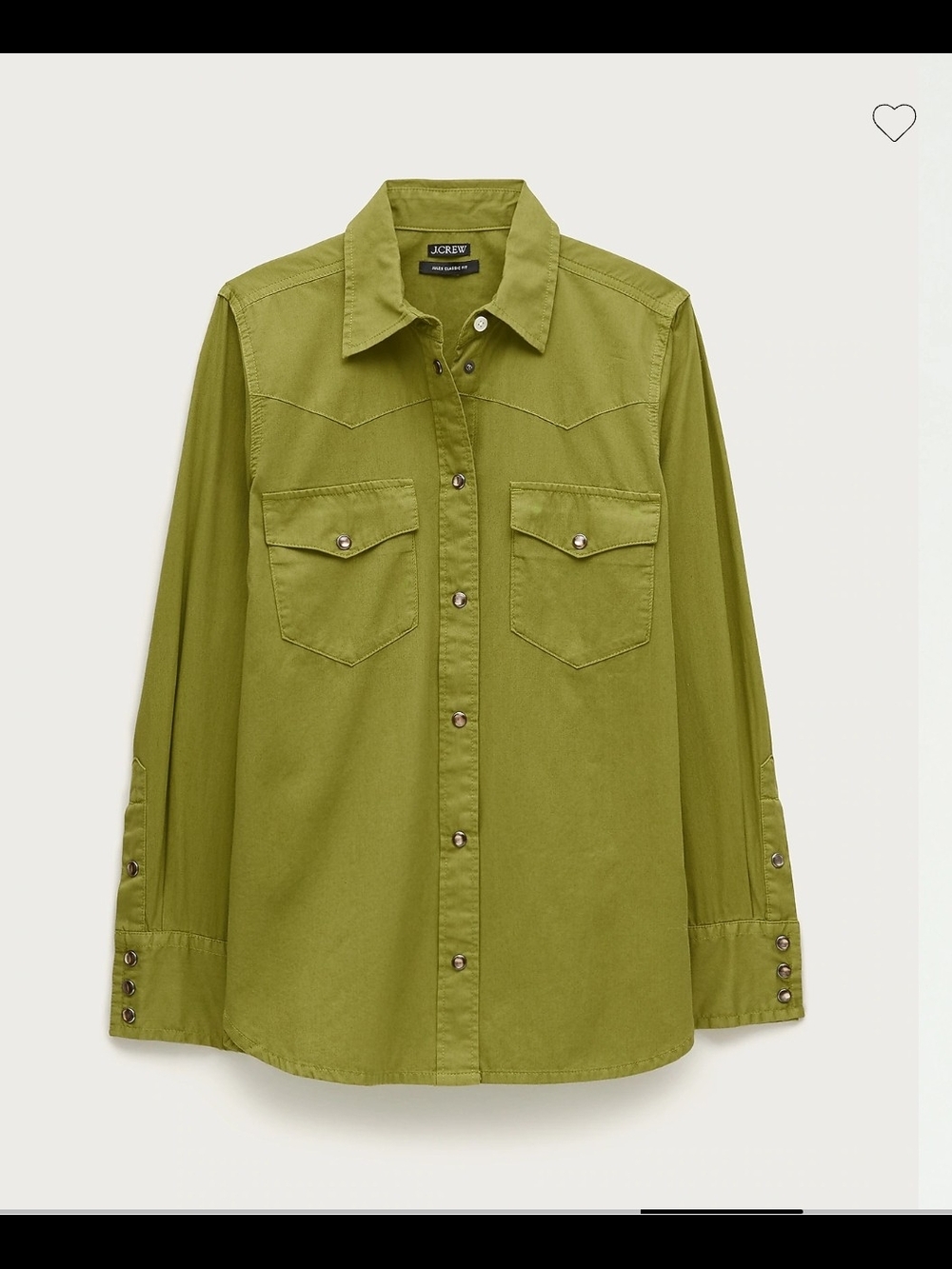 NWT J. Crew Jules Classic Fit Shirt In Vibrant Fern | Size 2